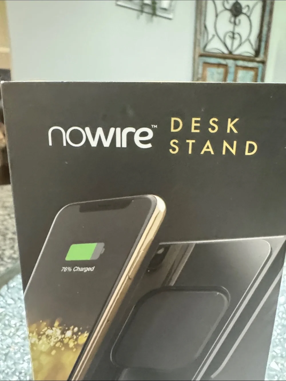 Nowire Desk Stand Wireless Charger - Black NEW
